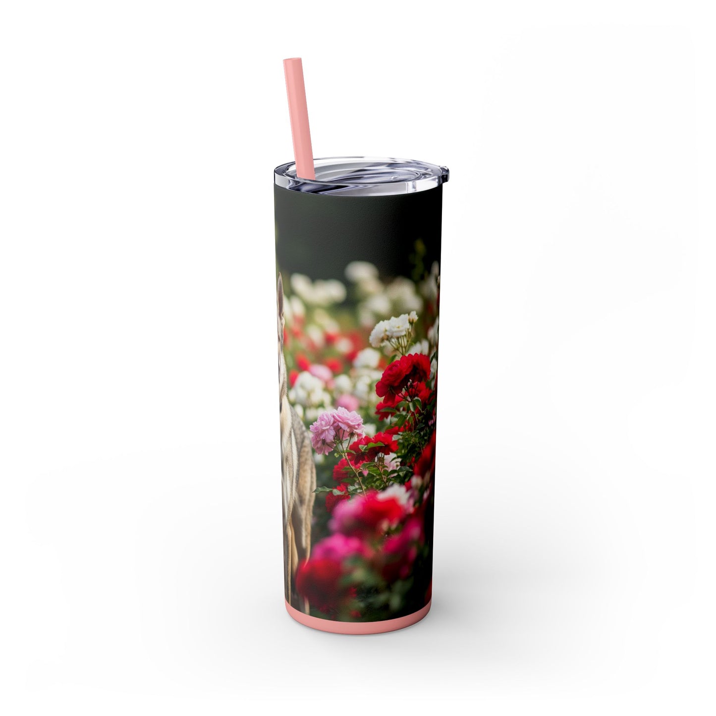 Skinny Tumbler with Straw – 20 oz Stainless Steel Cup