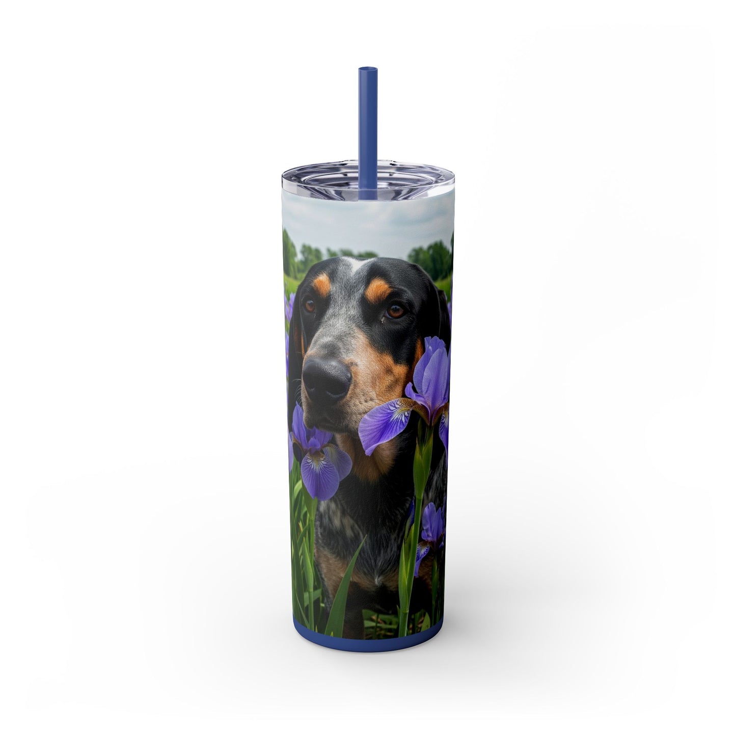 Bluetick Coonhound Tumbler with Straw, 20oz