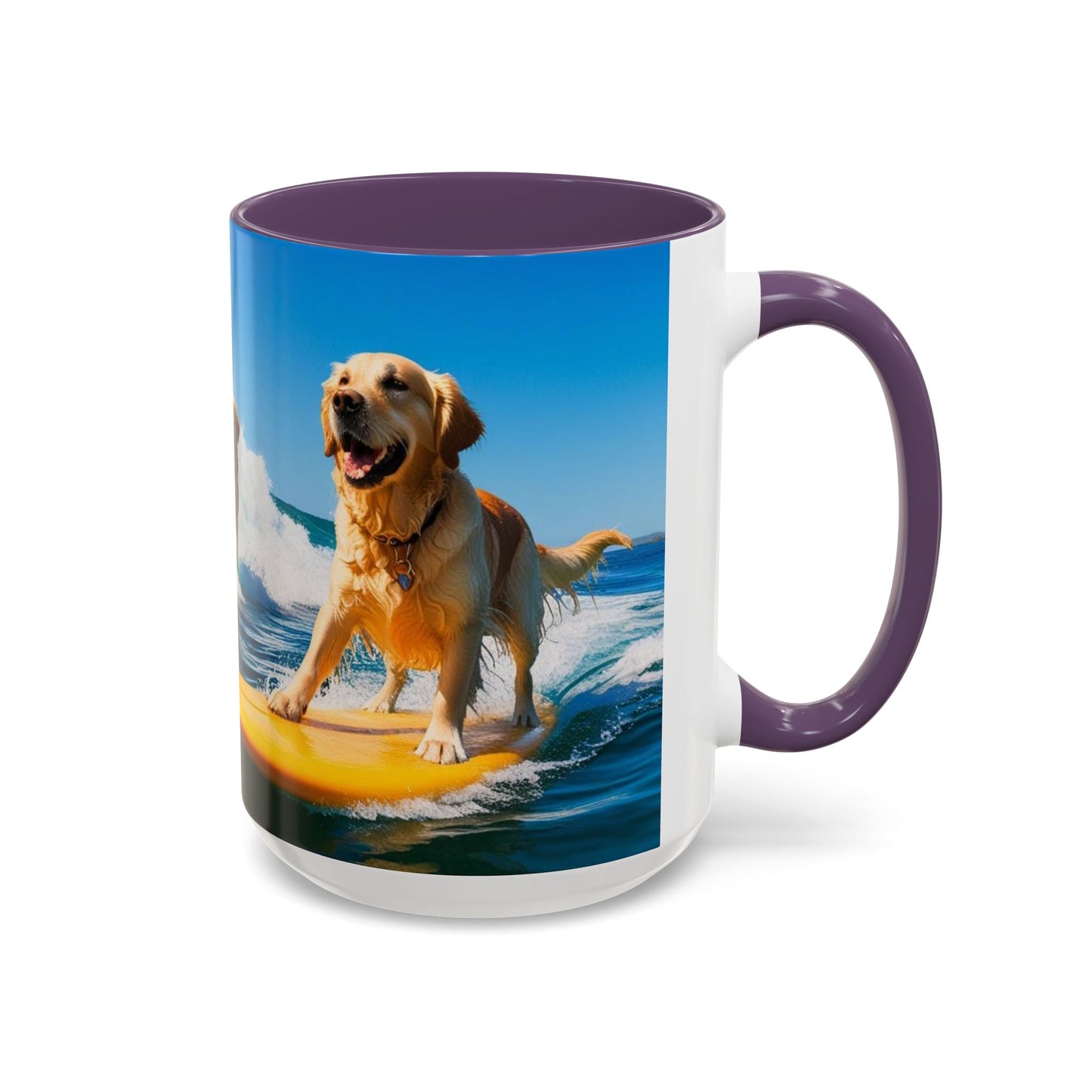 Mug à café Surf Dogs Accent - Cadeau idéal pour les amoureux des chiens