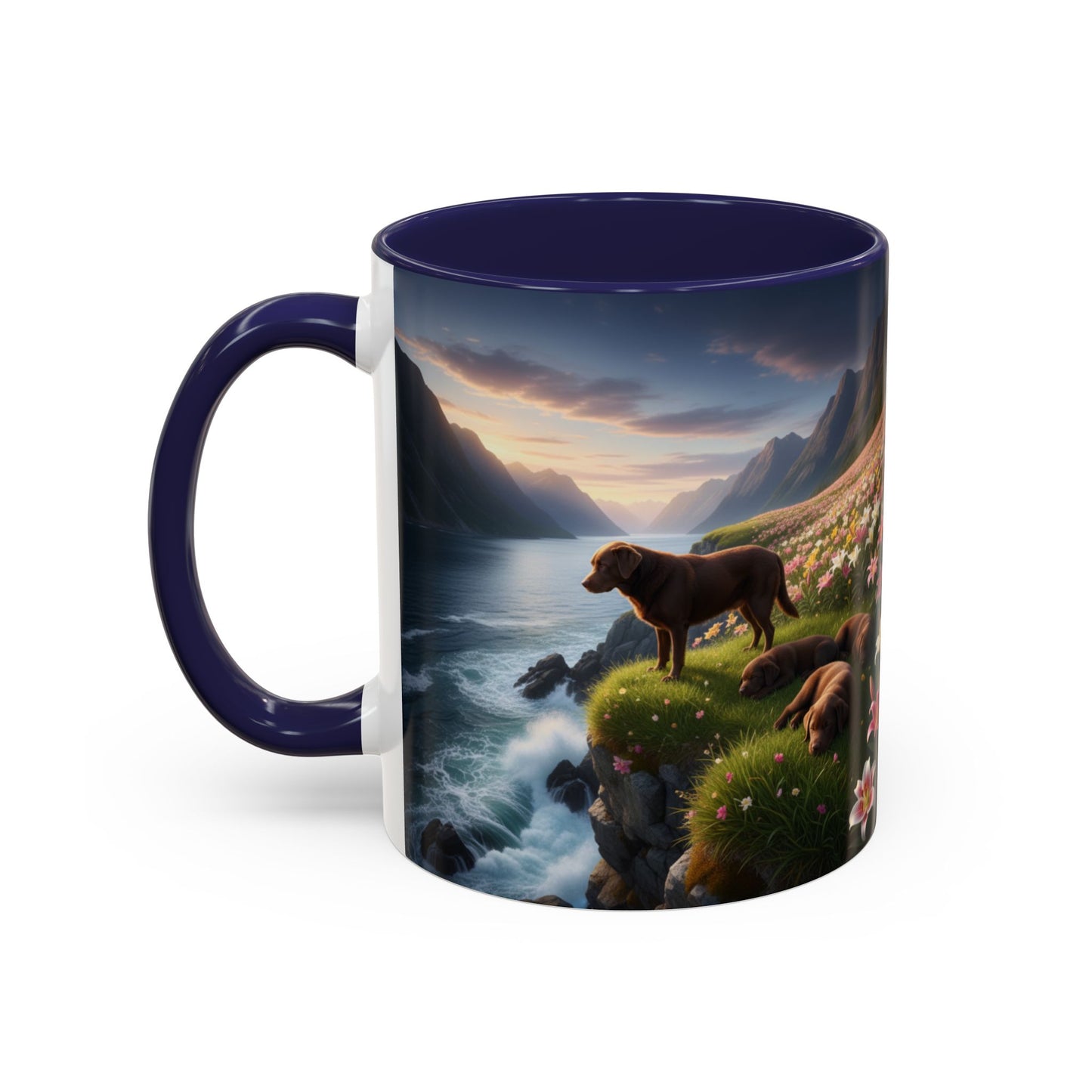 Chocolate Labrador Retriever Accent Mug – Ceramic Coffee Cup