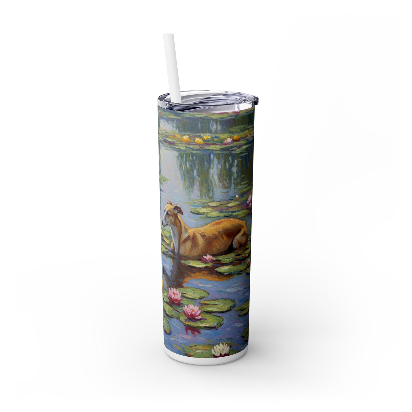 Vaso para galgos con pajita, 20 oz