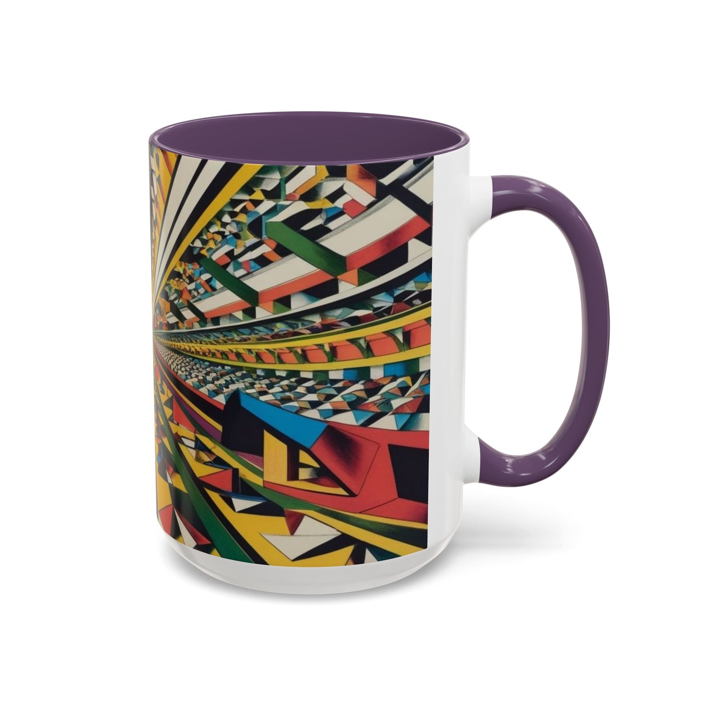 Optical Illusion Accent Mug – Ceramic Coffee Cup