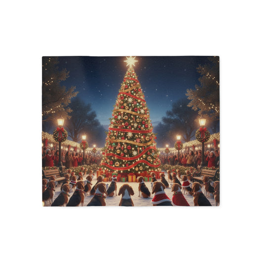 Christmas Tree Lighting Celebration Blanket