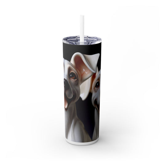 Porcelaine Tumbler with Straw, 20oz