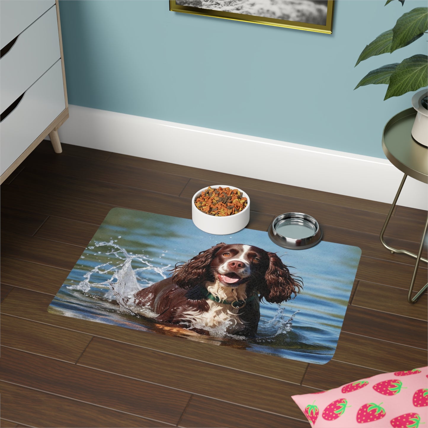 Pet Food Mat (12x18) - Irish Water Spaniel