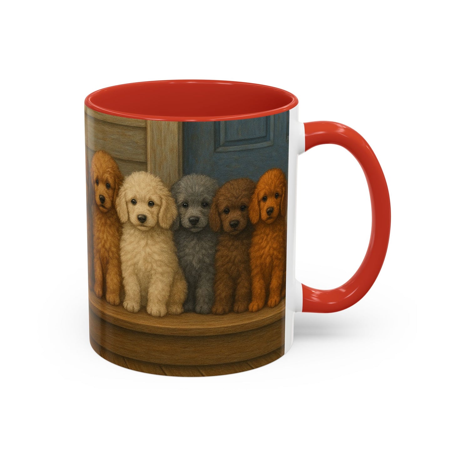 Mug à café décoratif avec motif chiots caniches - Cadeau idéal pour les amoureux des chiens