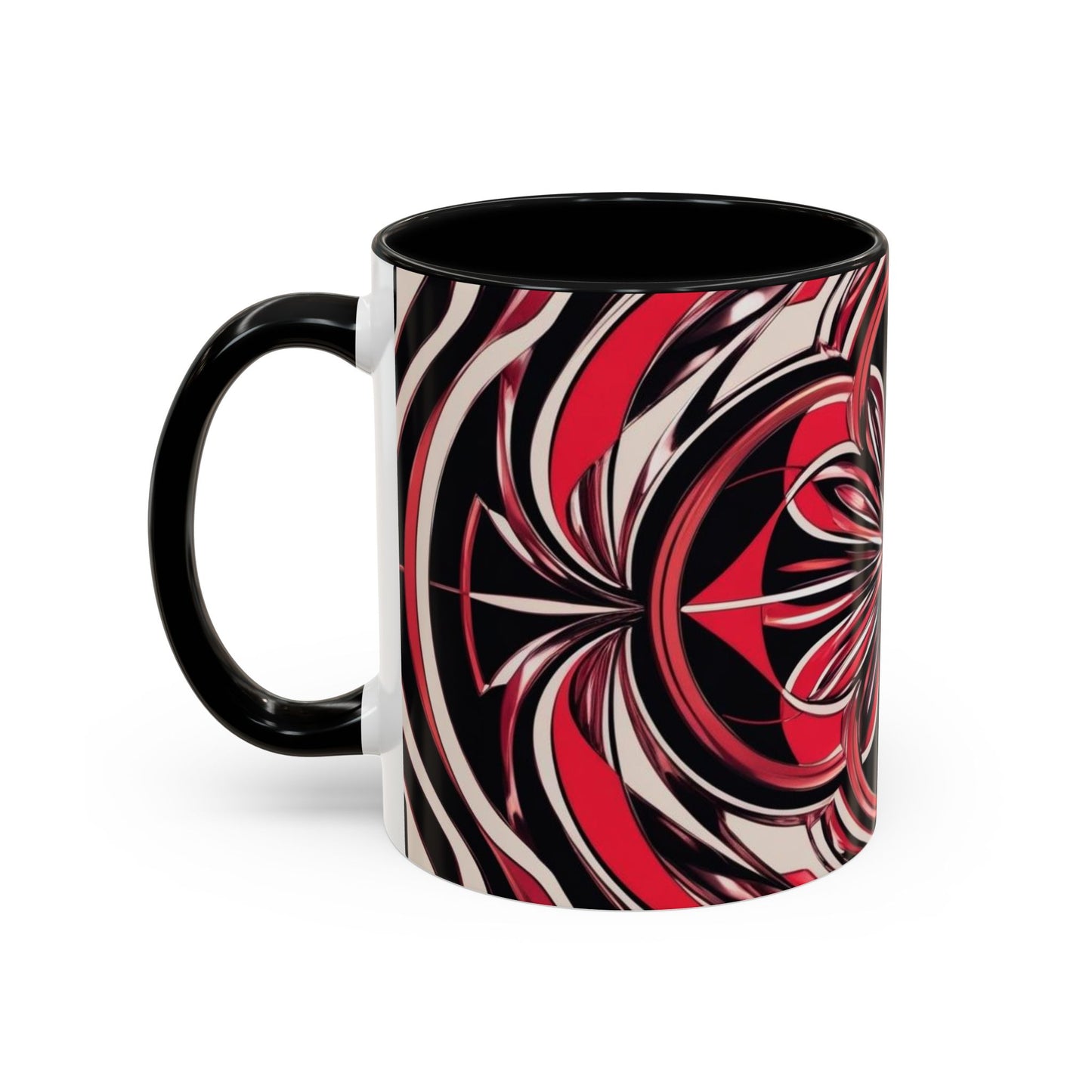 Optical Illusion Accent Mug – Ceramic Coffee Cup