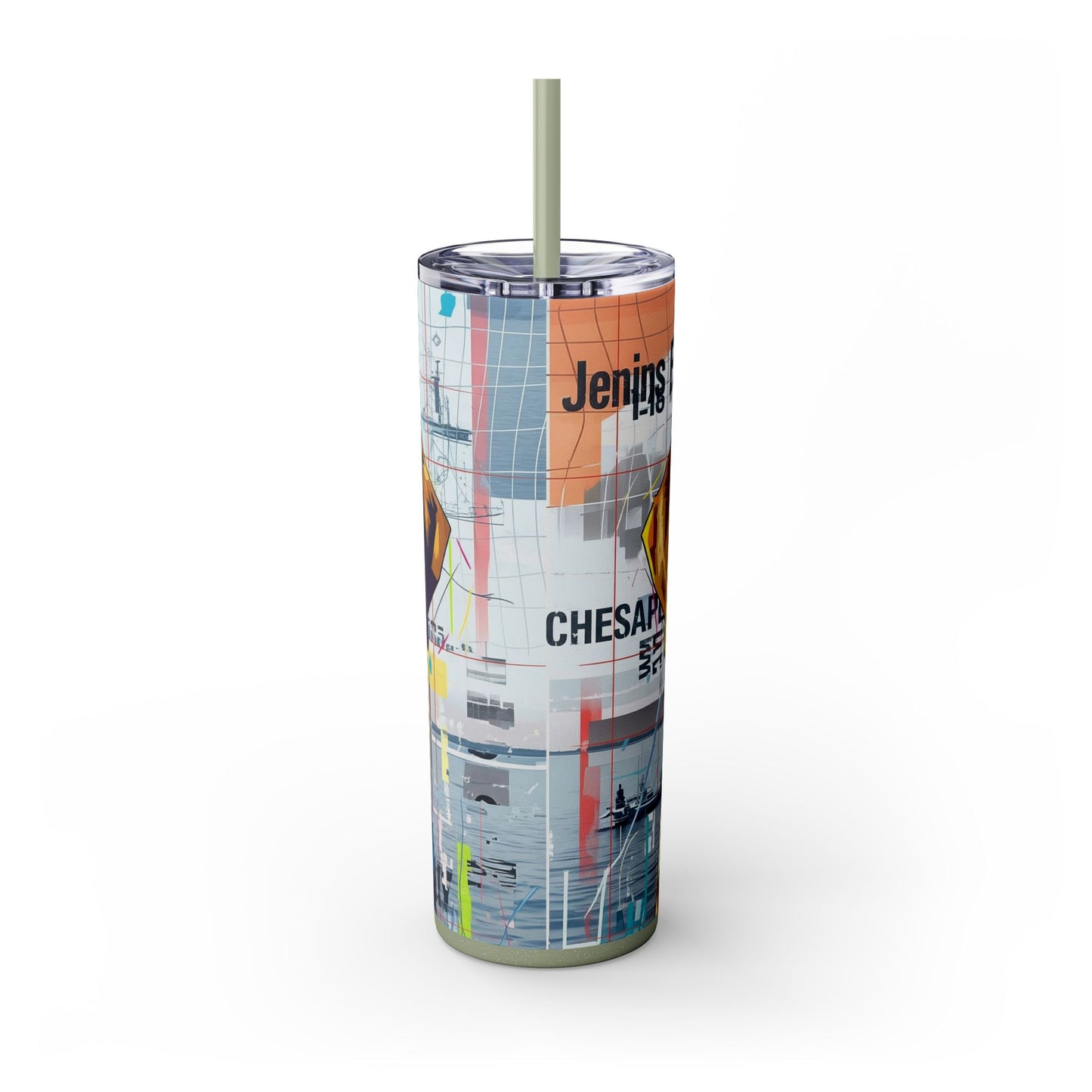 Skinny Tumbler with Straw – 20 oz Stainless Steel Cup