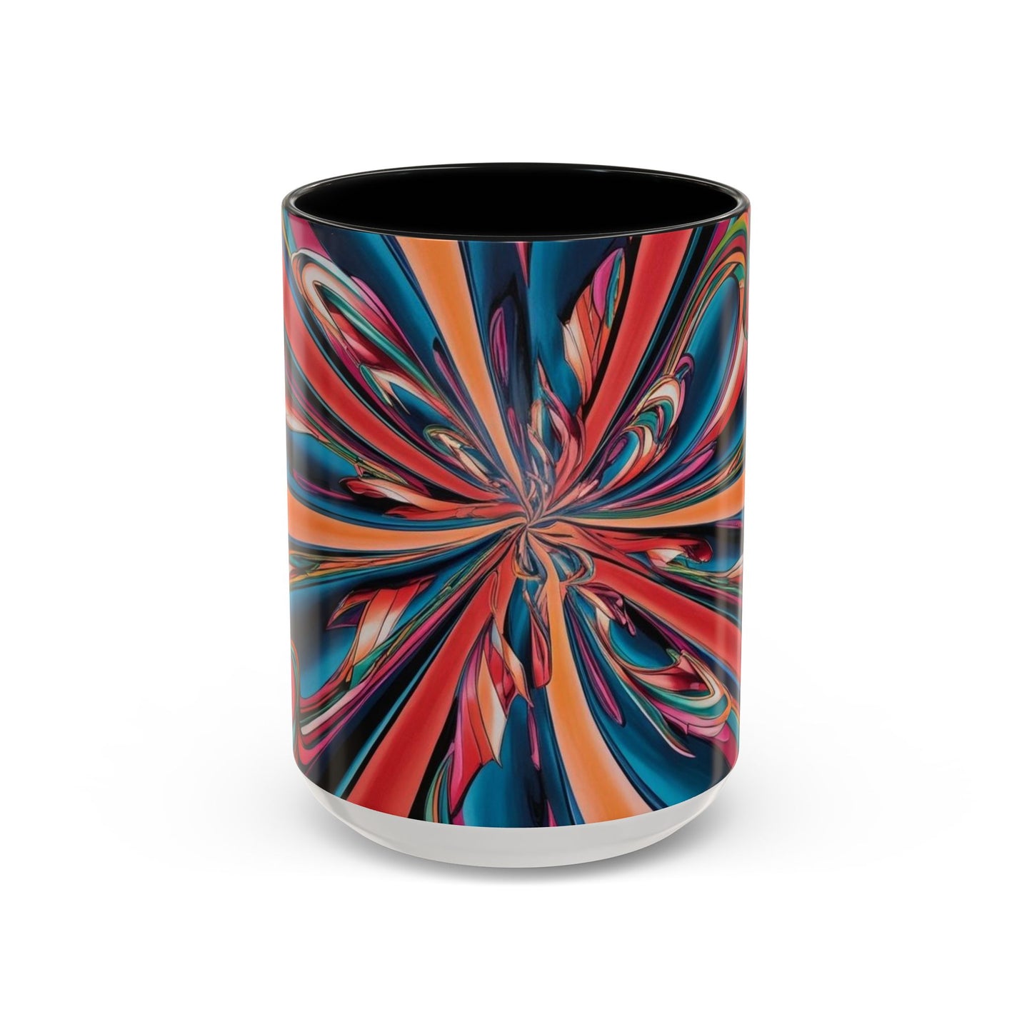 Optical Illusion Accent Mug – Ceramic Coffee Cup