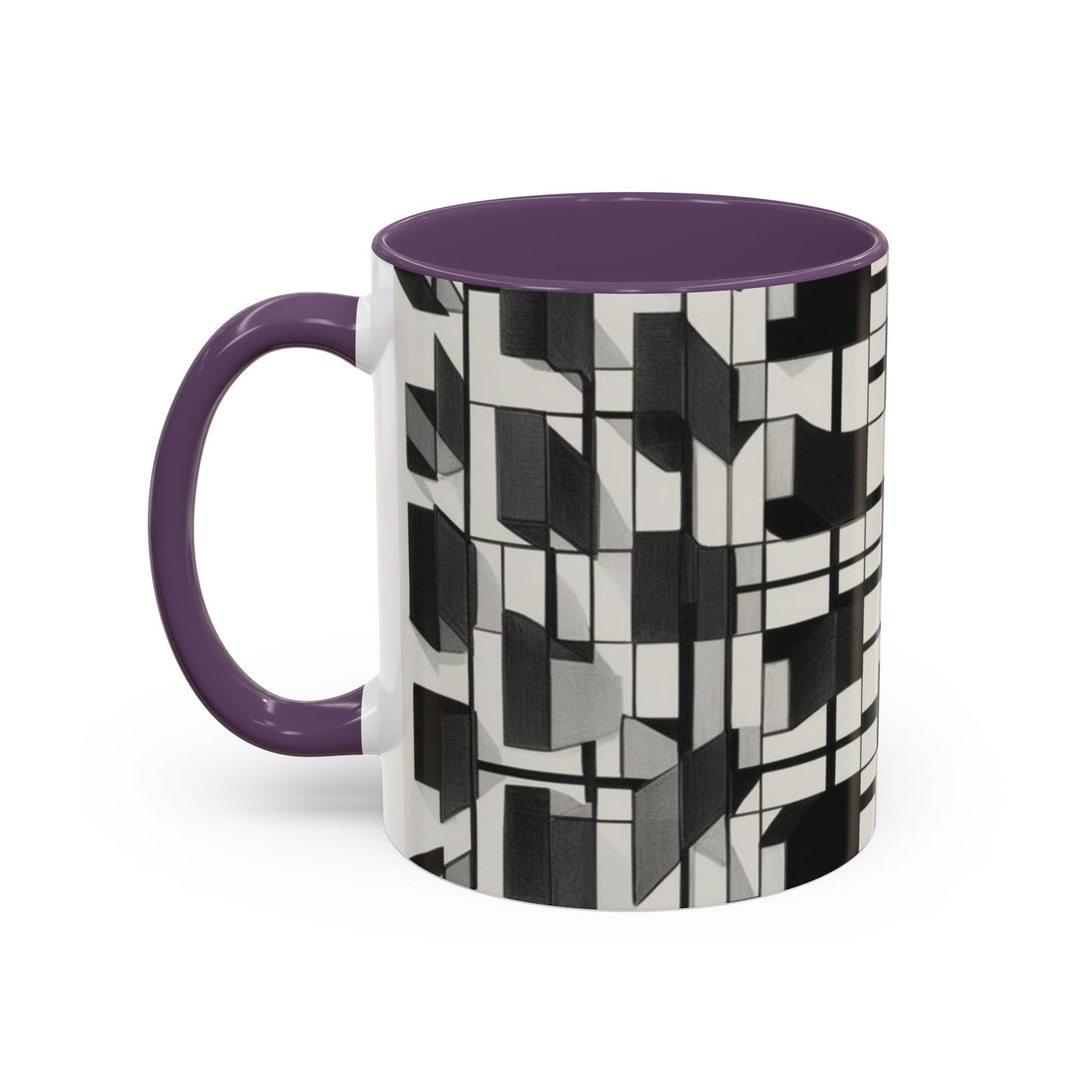 Optical Illusion Accent Mug – Ceramic Coffee Cup