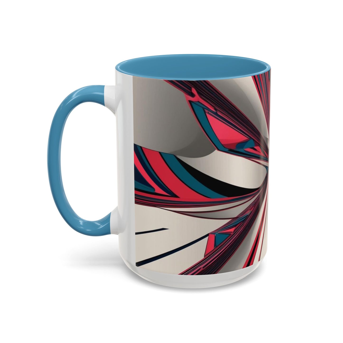 Optical Illusion Accent Mug – Ceramic Coffee Cup