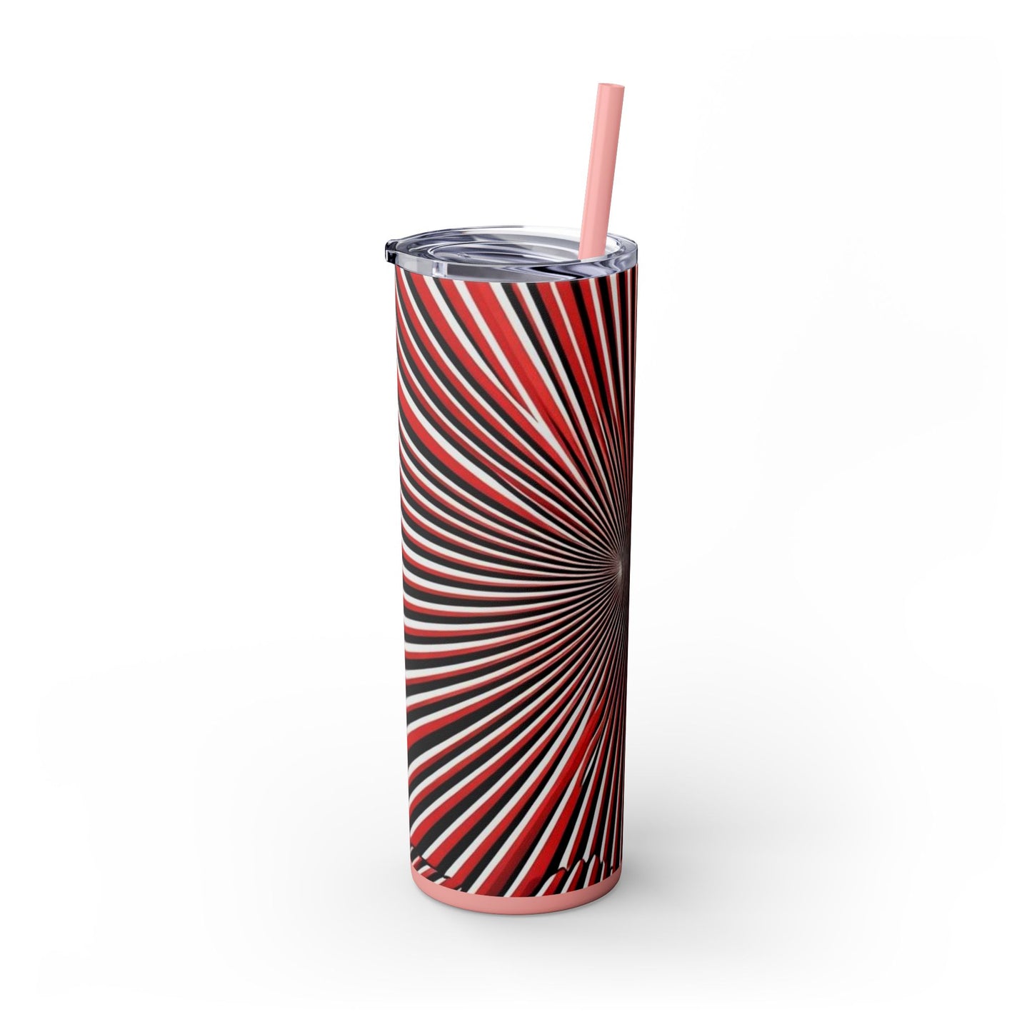 Optical Illusion Skinny Tumbler with Straw, 20oz