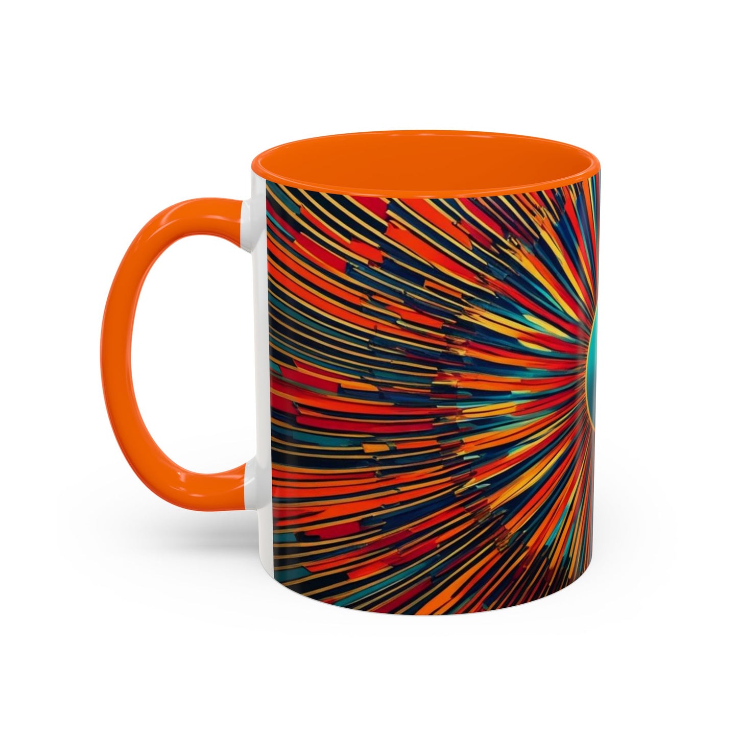 Optical Illusion Accent Mug – Ceramic Coffee Cup