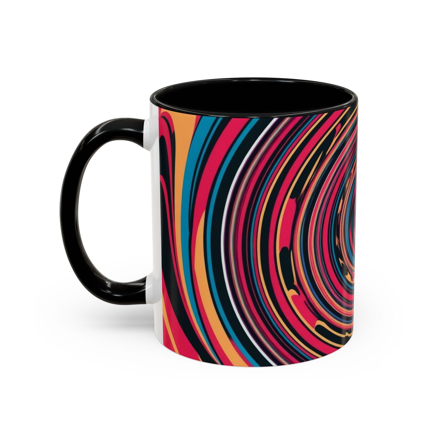 Optical Illusion Accent Mug – Ceramic Coffee Cup
