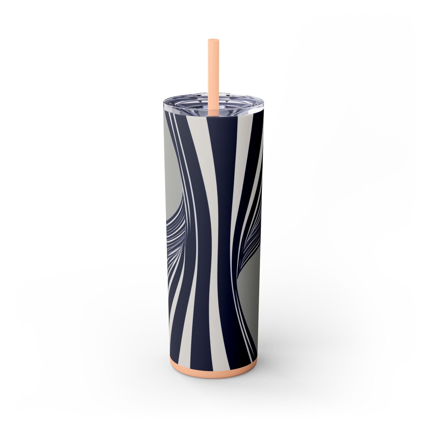 Optical Illusion Skinny Tumbler with Straw, 20oz