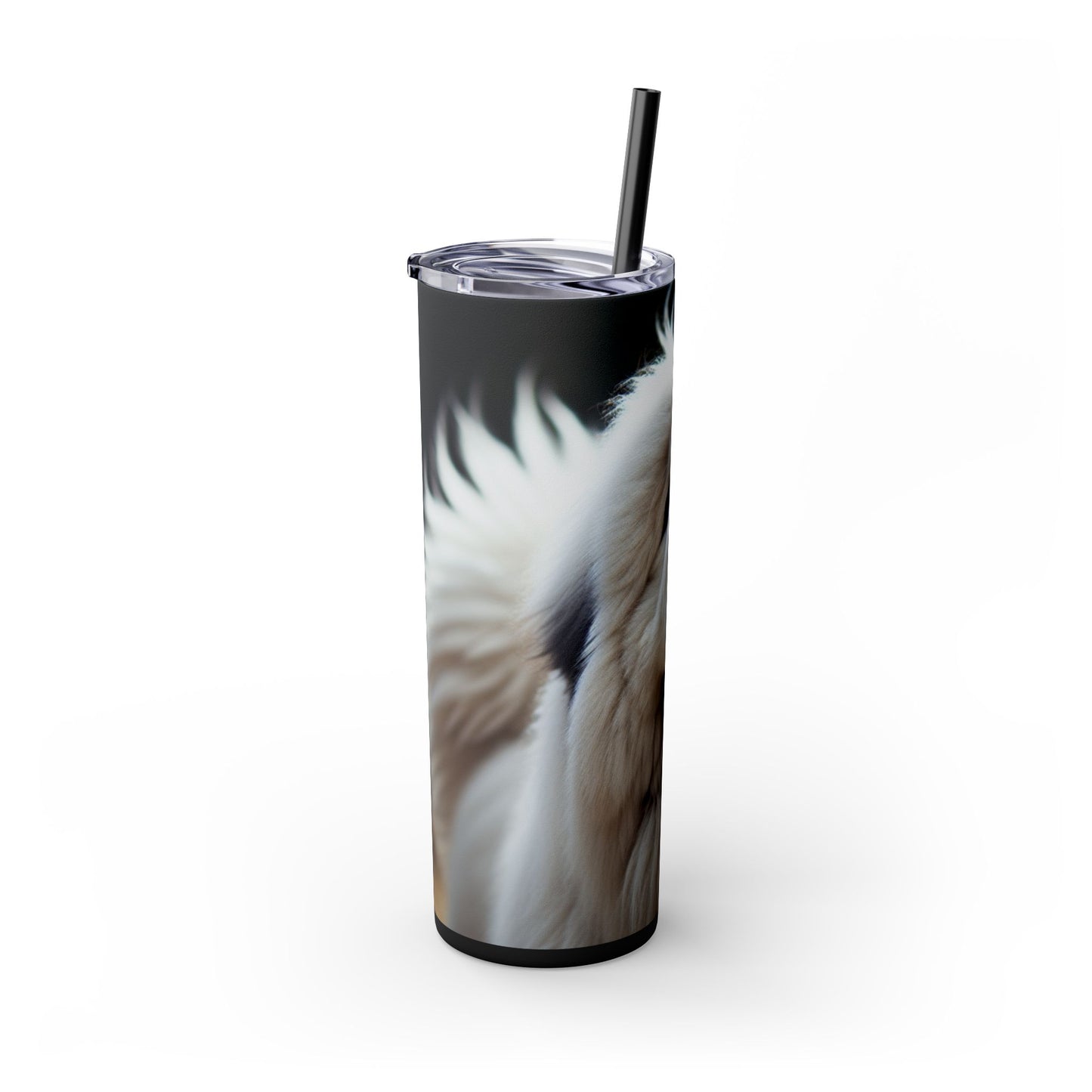 Tatra Shepherd Dog Skinny Tumbler with Straw, 20oz
