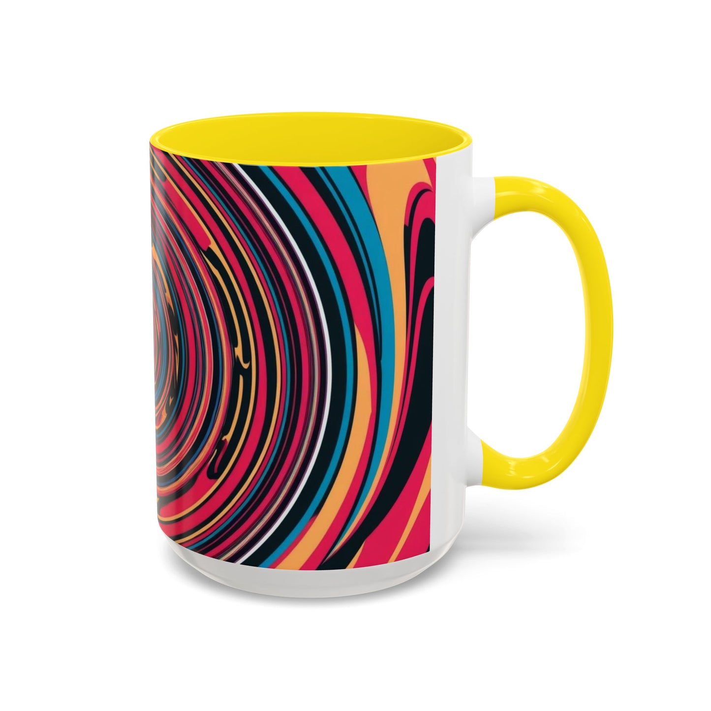Optical Illusion Accent Mug – Ceramic Coffee Cup