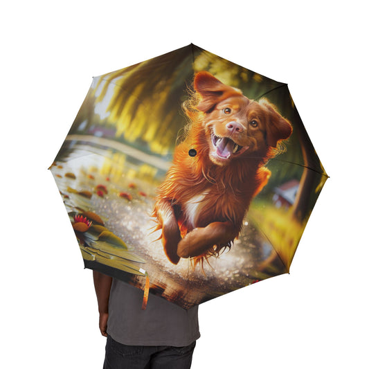 Nova Scotia Duck Tolling Retriever Semi-Automatic Foldable Umbrella