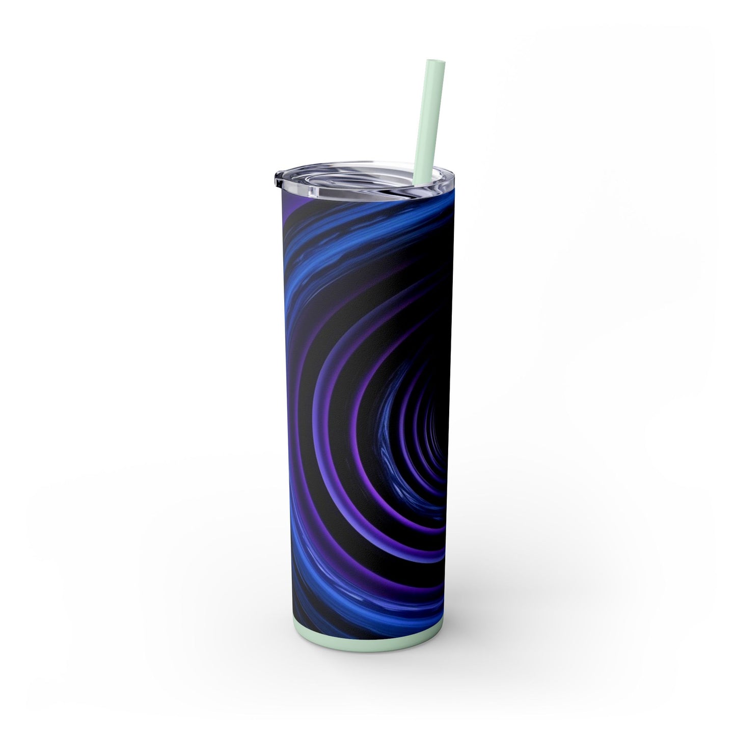 Optical Illusion Skinny Tumbler with Straw, 20oz