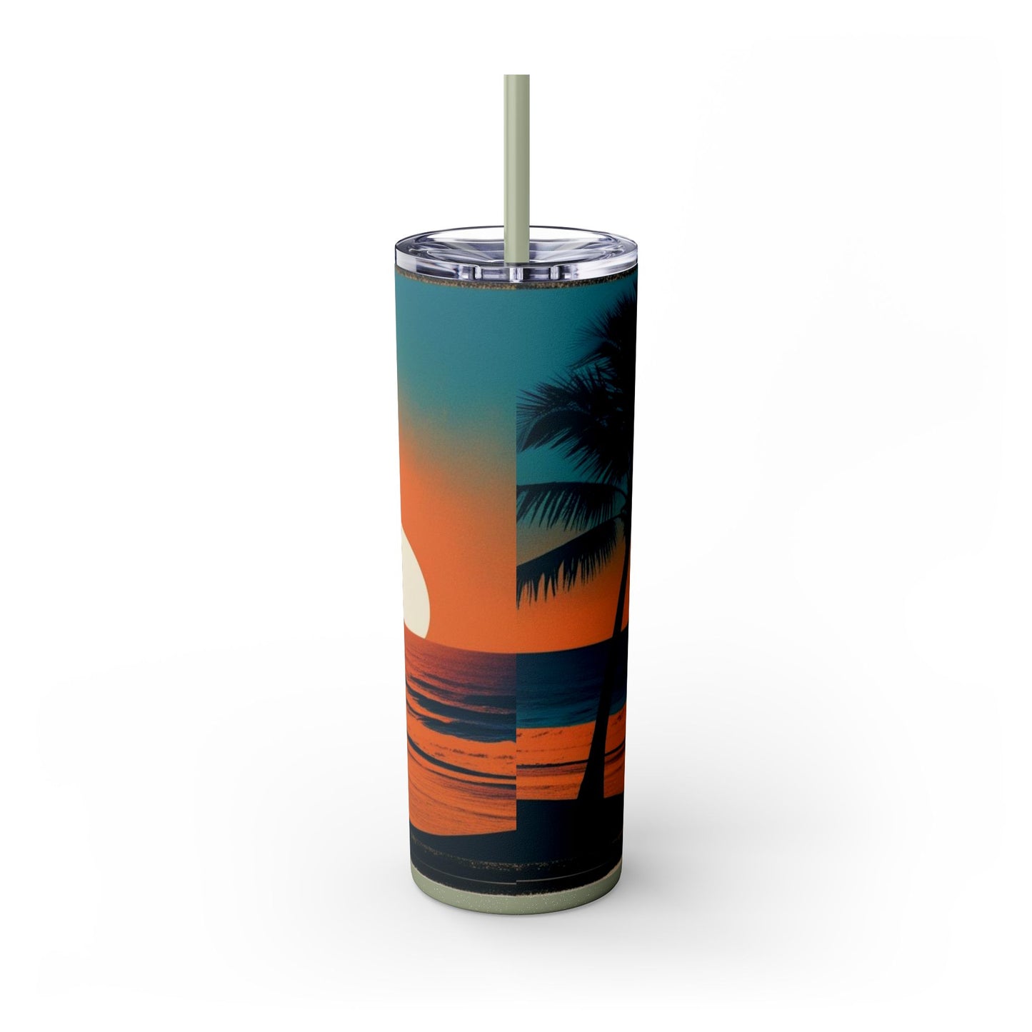 Brilliant Sunrise Skinny Tumbler with Straw, 20oz