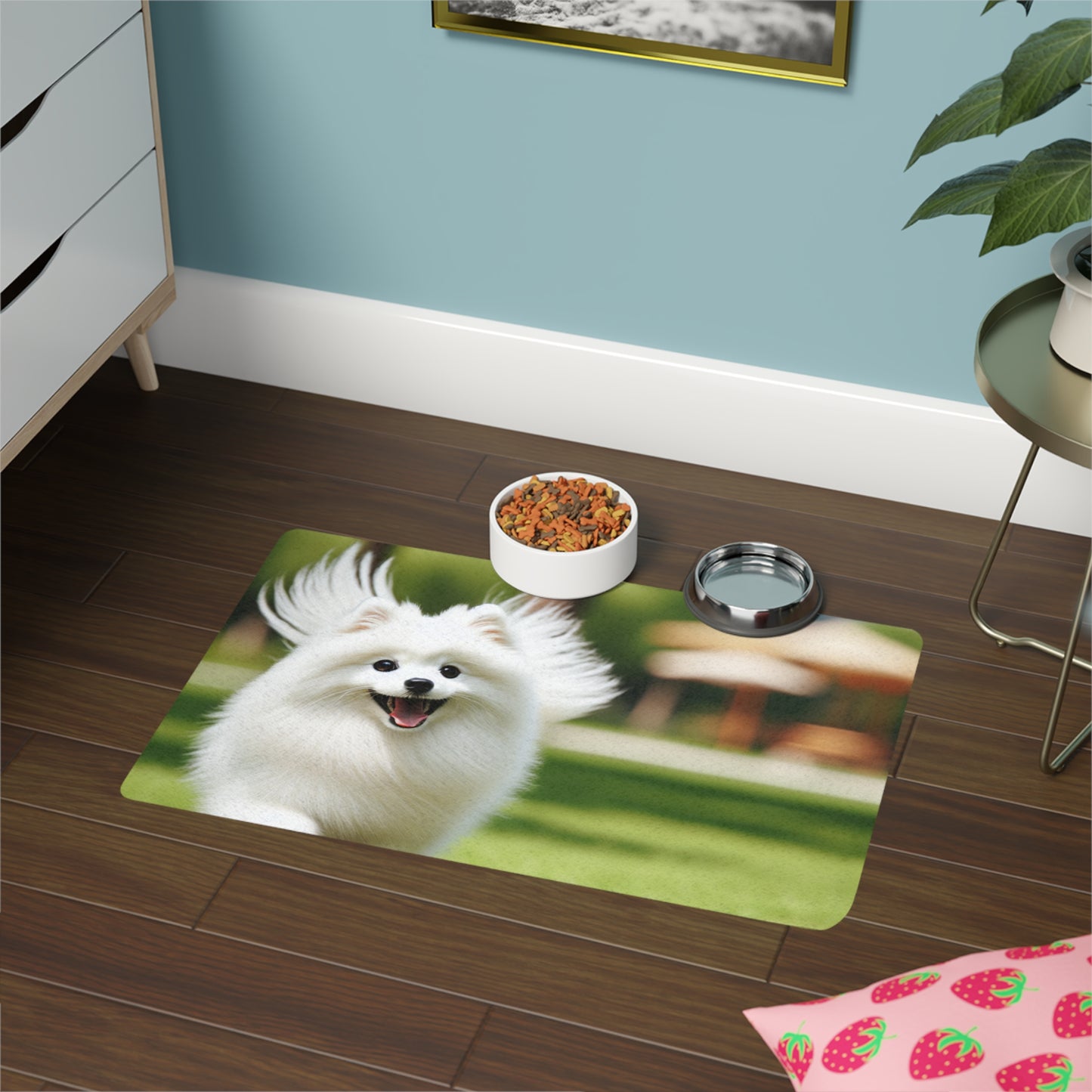 Pet Food Mat (12x18) - Japanese Spitz