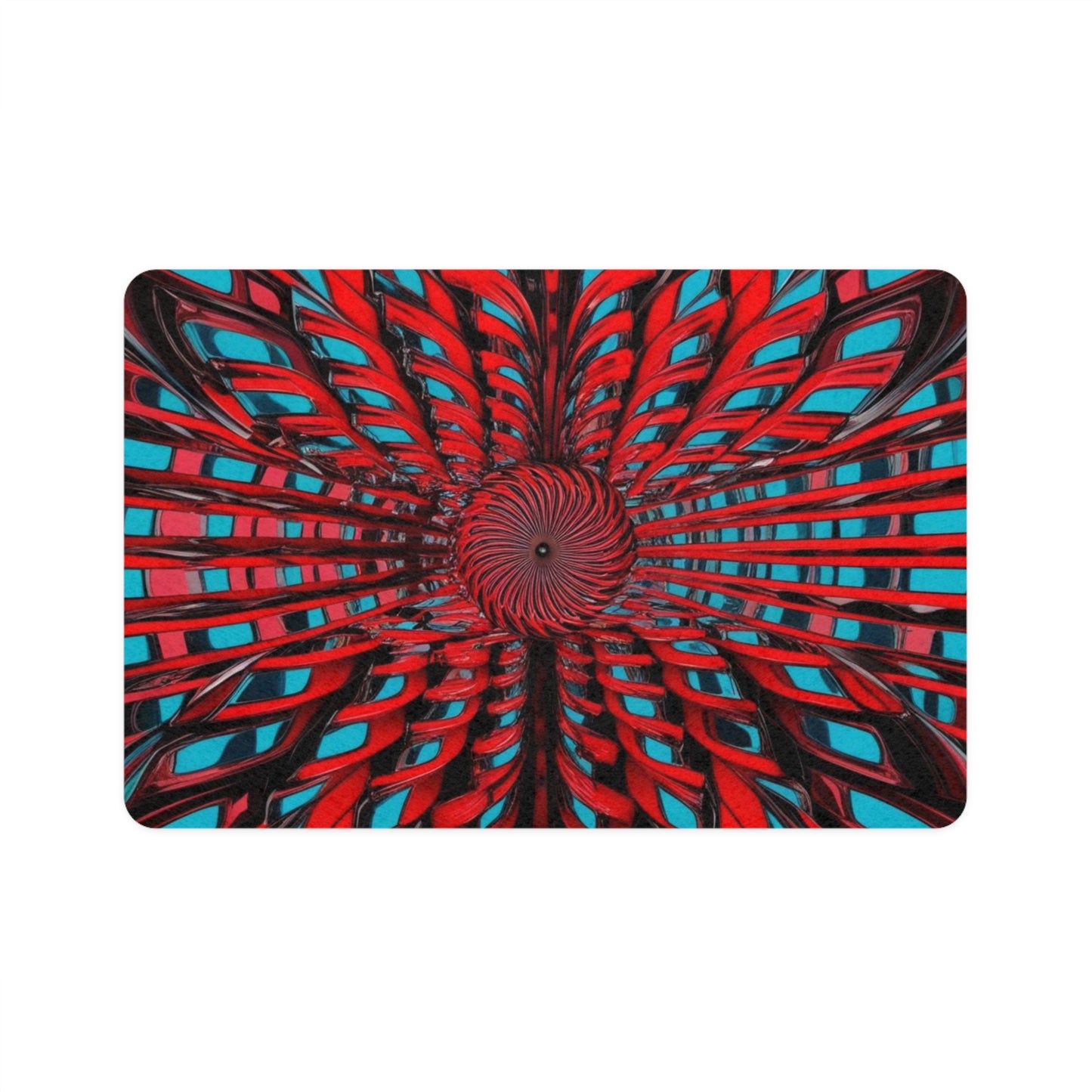 Pet Food Mat (12x18) - Optical Illusion