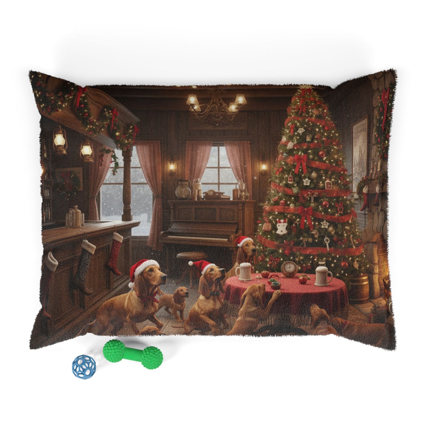 Christmas Puppies Holiday Pet Bed
