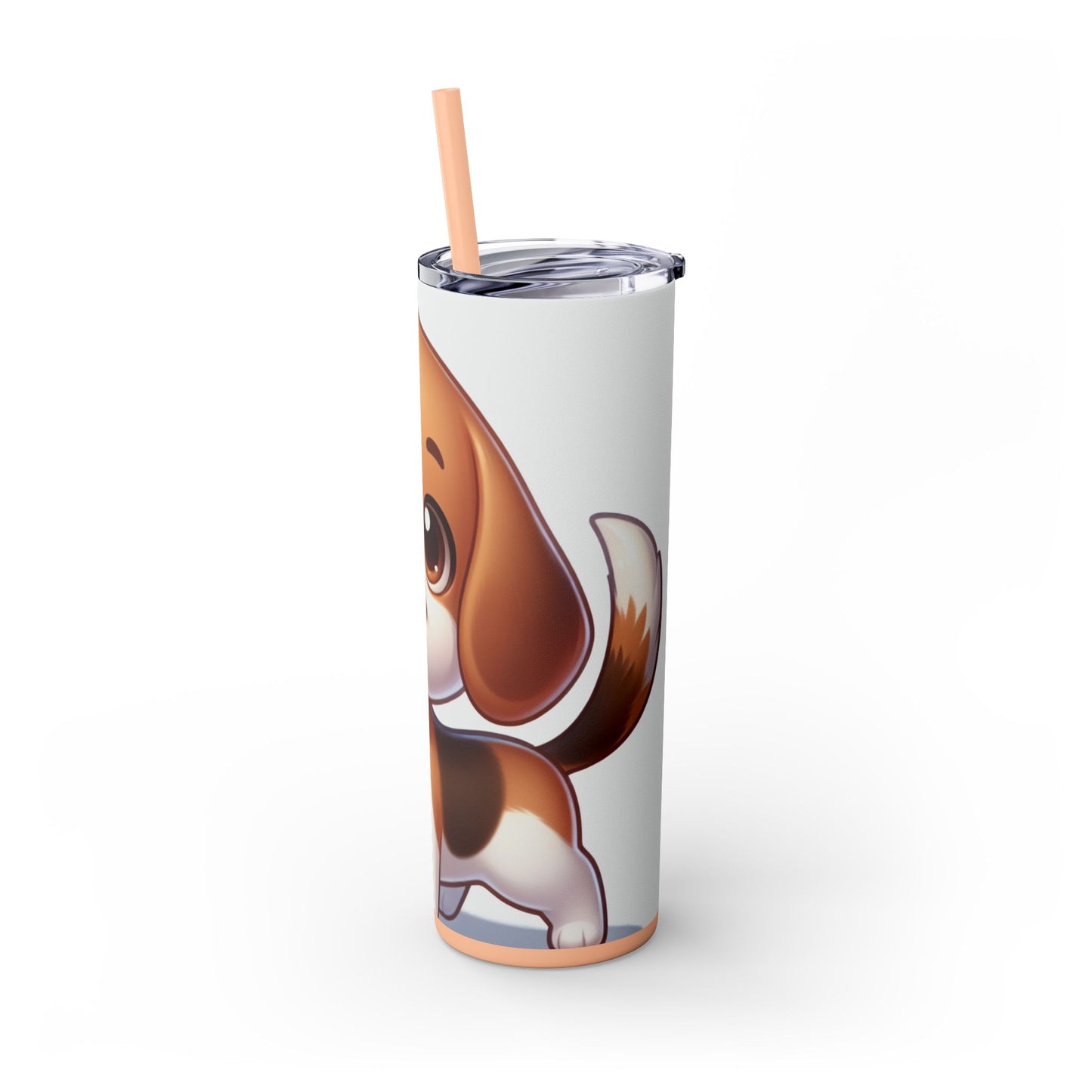 Beagle Skinny Tumbler with Straw, 20oz