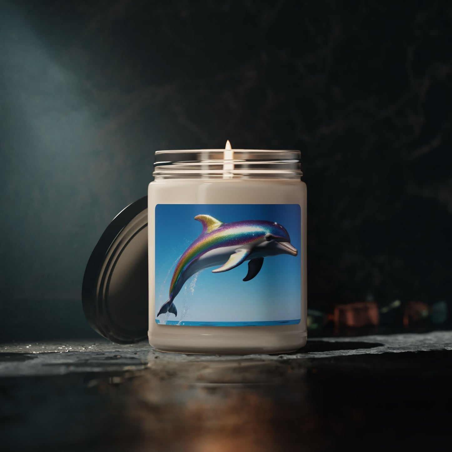 Rainbow Dolphin- Scented Soy Candle, 9oz