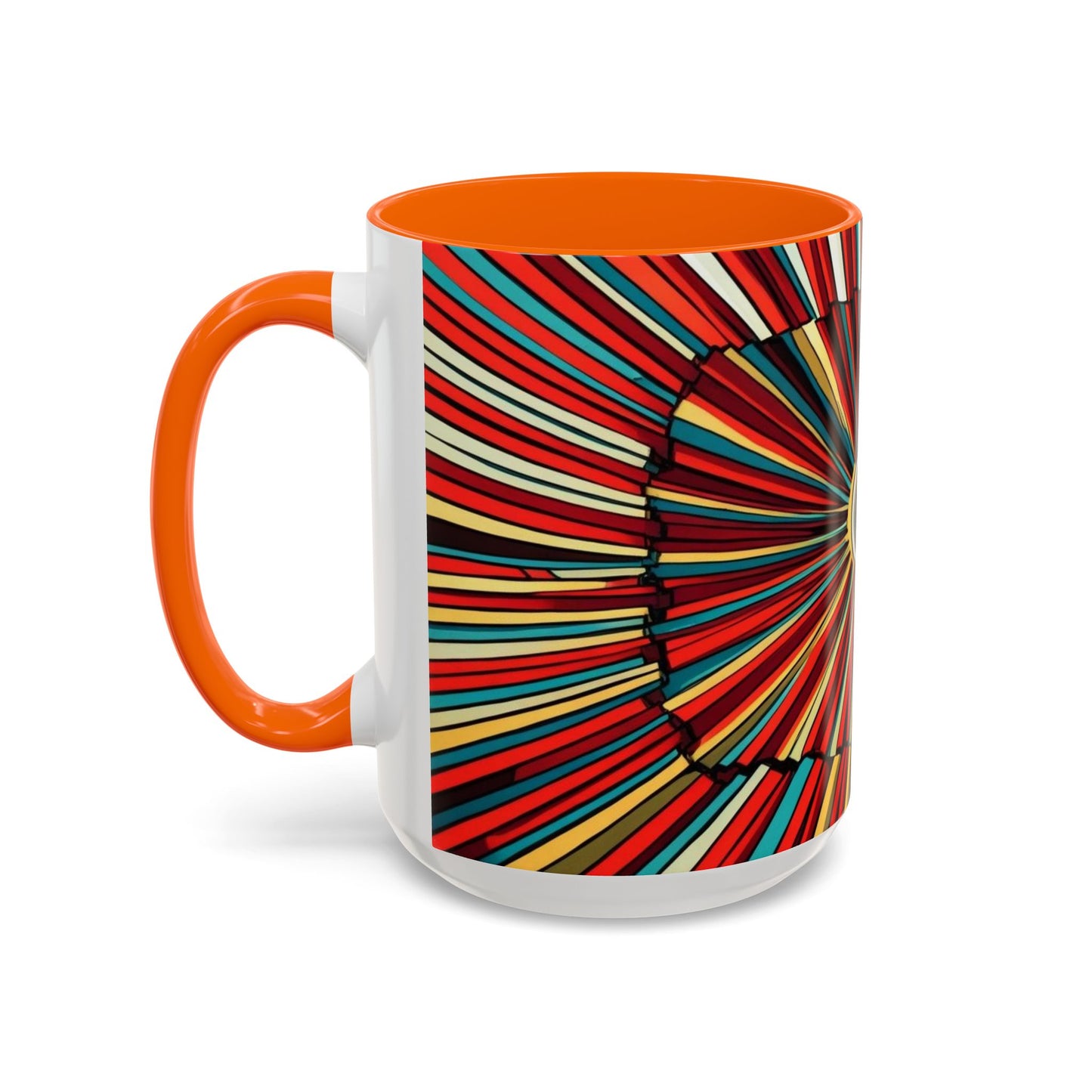 Optical Illusion Accent Mug – Ceramic Coffee Cup