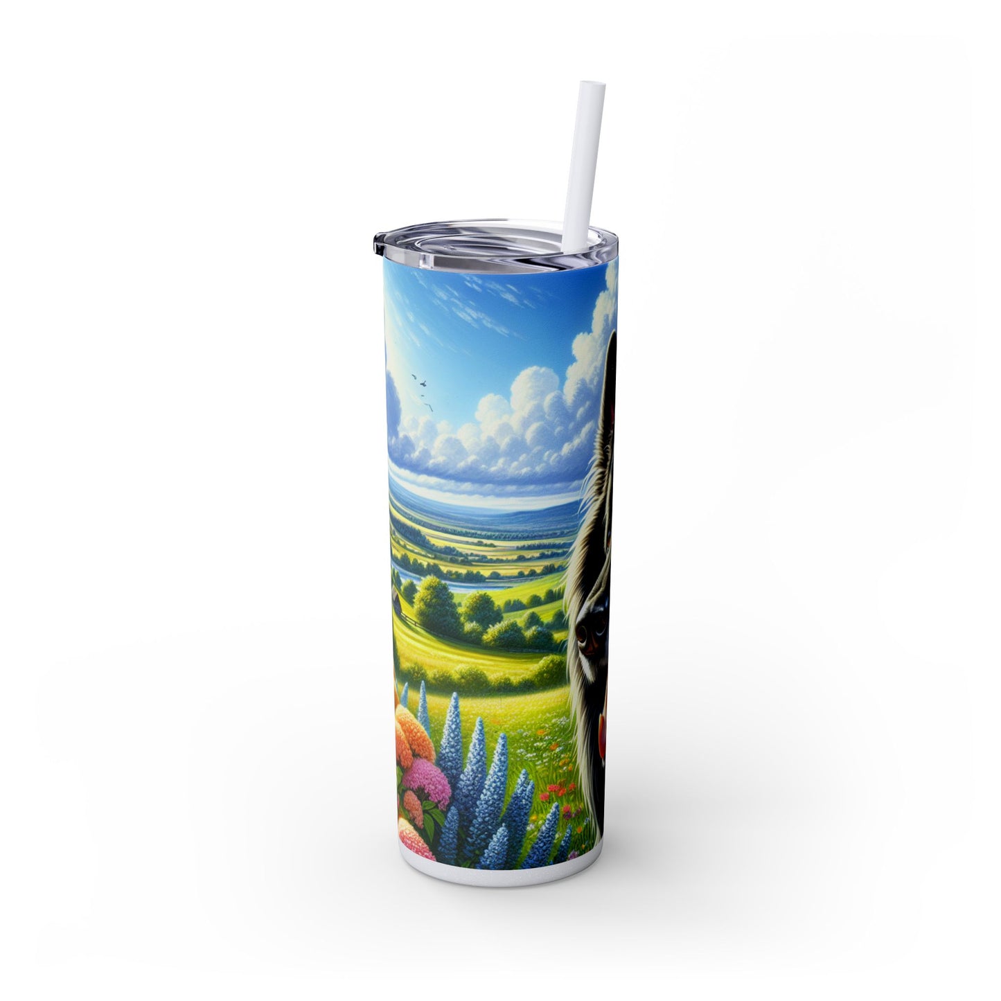 Gobelet isotherme à motif de berger croate avec paille, 59 cl