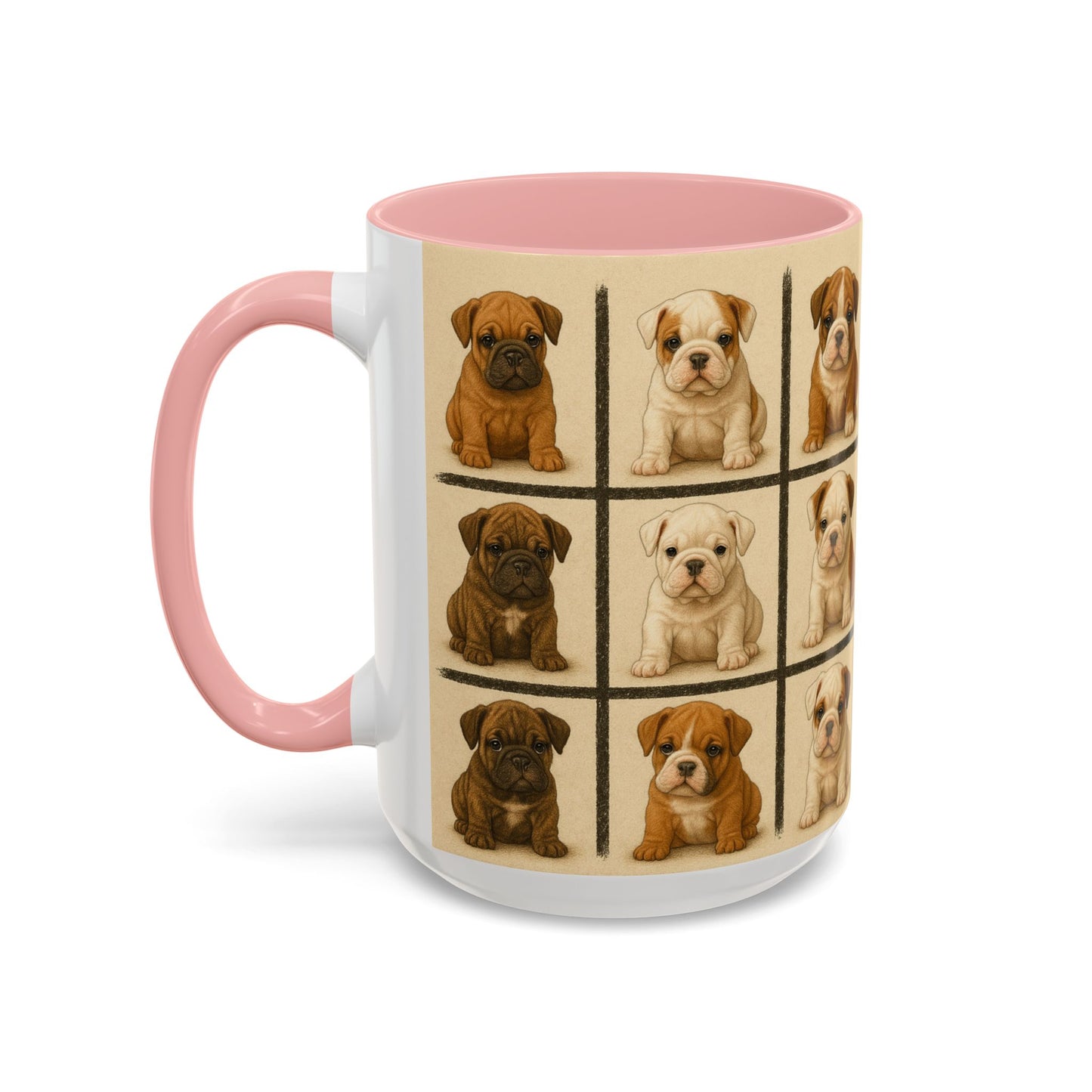 Bulldog puppies Accent Coffee Mug - Perfect Gift for Dog Lovers