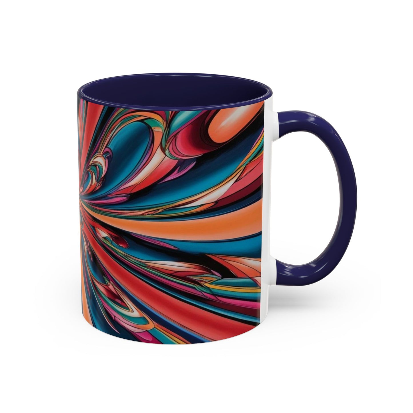 Optical Illusion Accent Mug – Ceramic Coffee Cup