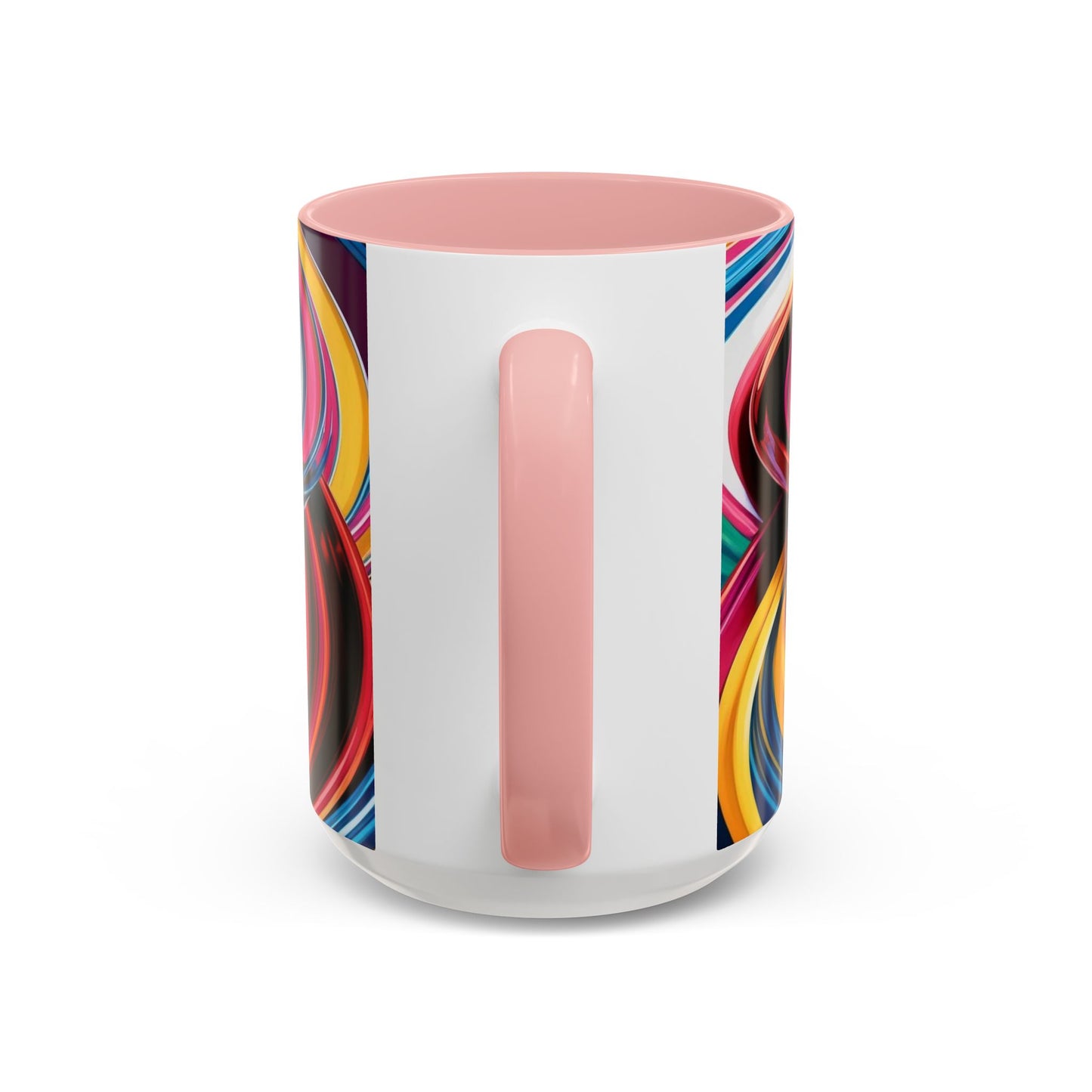 Optical Illusion Accent Mug – Ceramic Coffee Cup