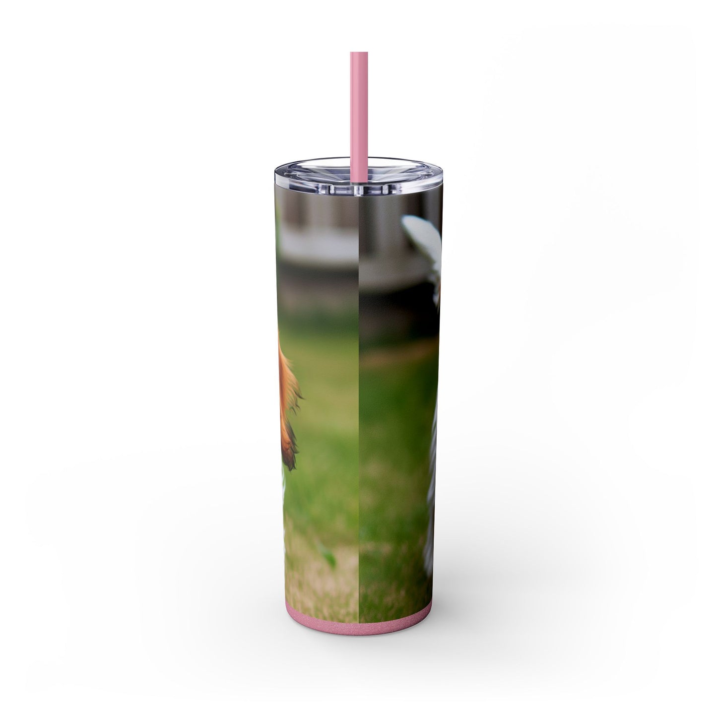 Petit Basset Griffon Vendeen Skinny Tumbler with Straw, 20oz