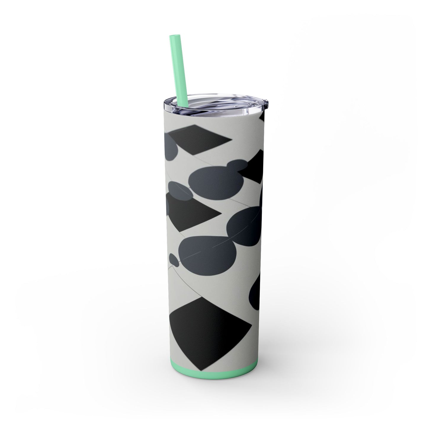 Optical Illusion Skinny Tumbler with Straw, 20oz