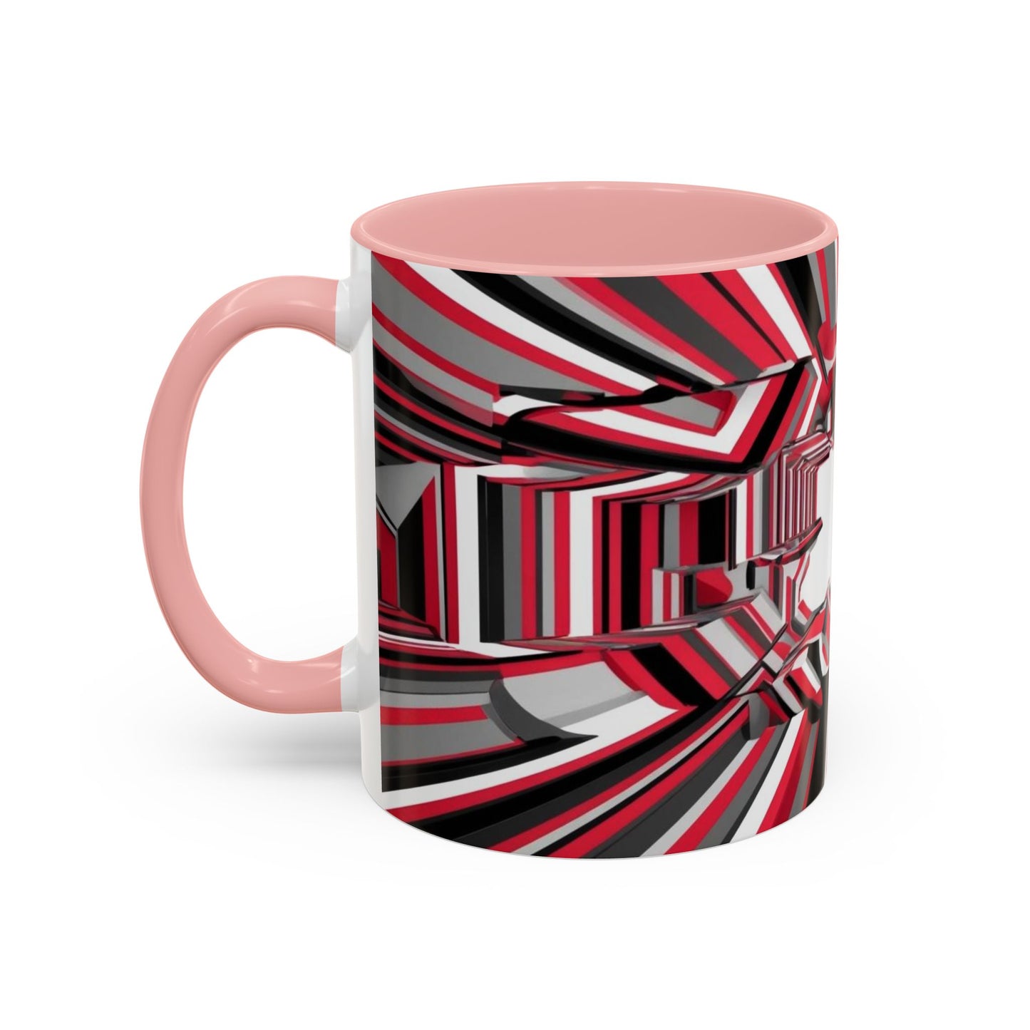 Optical Illusion Accent Mug – Ceramic Coffee Cup