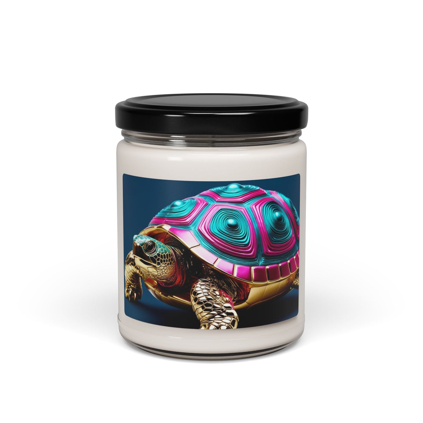 Glittery Psychedelic Turtle- Scented Soy Candle, 9oz