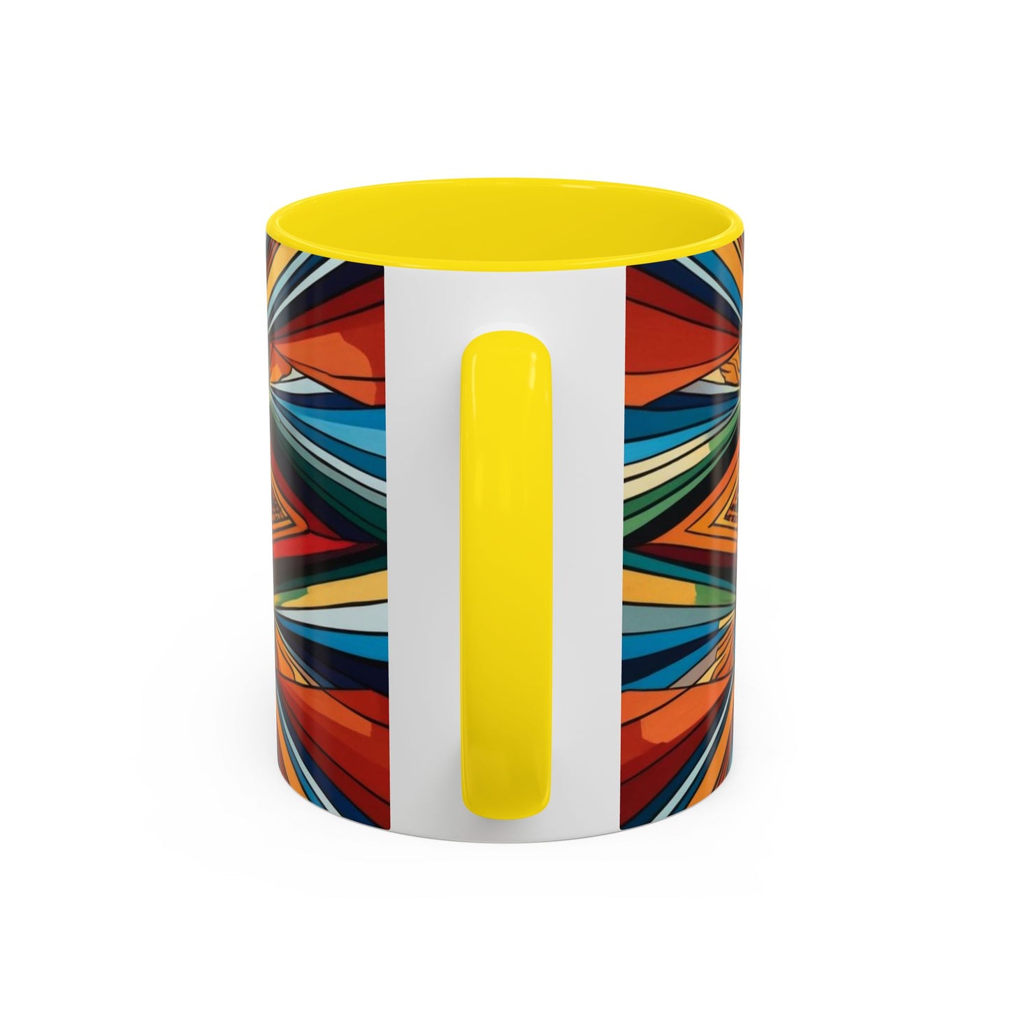 Optical Illusion Accent Mug – Ceramic Coffee Cup