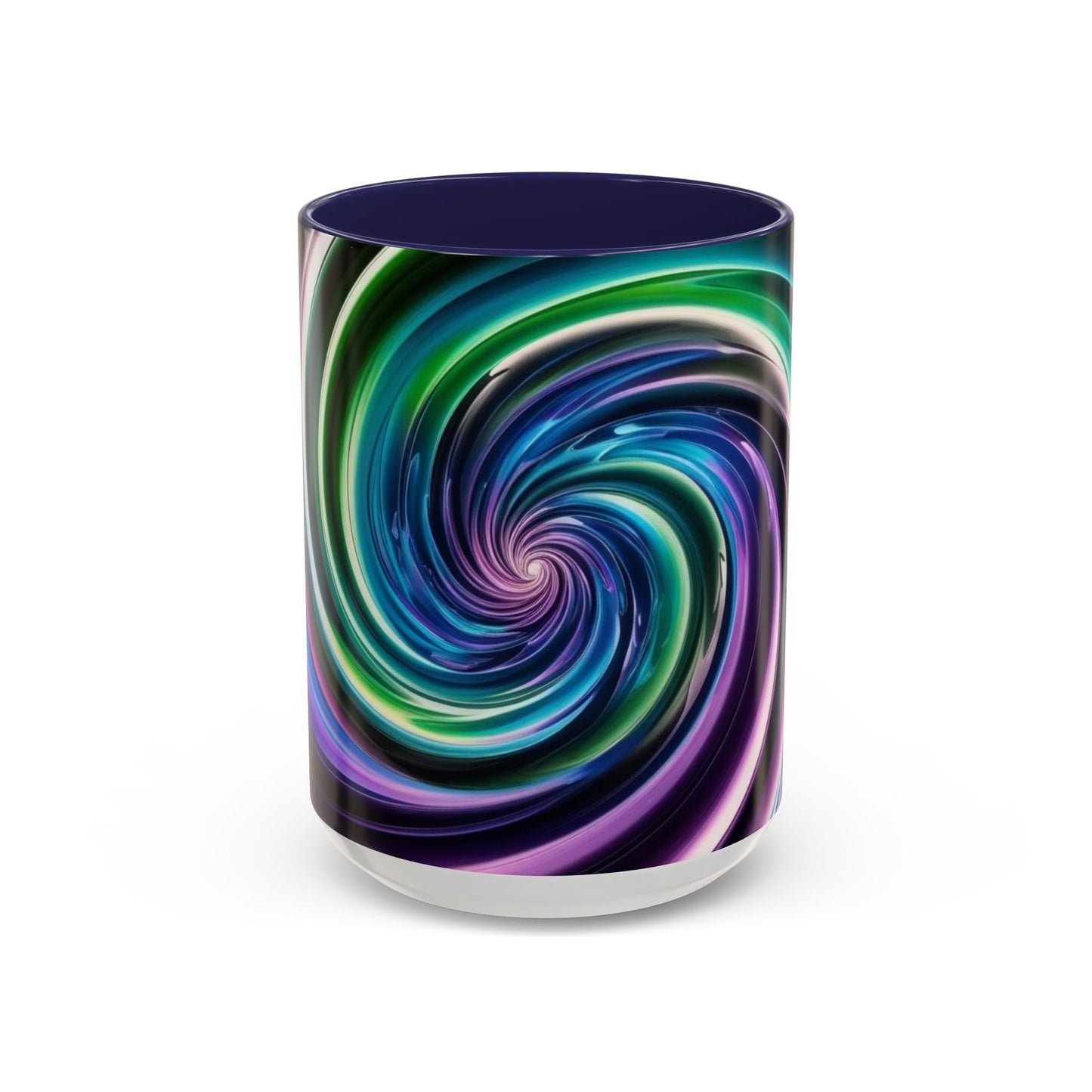 Optical Illusion Accent Mug – Ceramic Coffee Cup