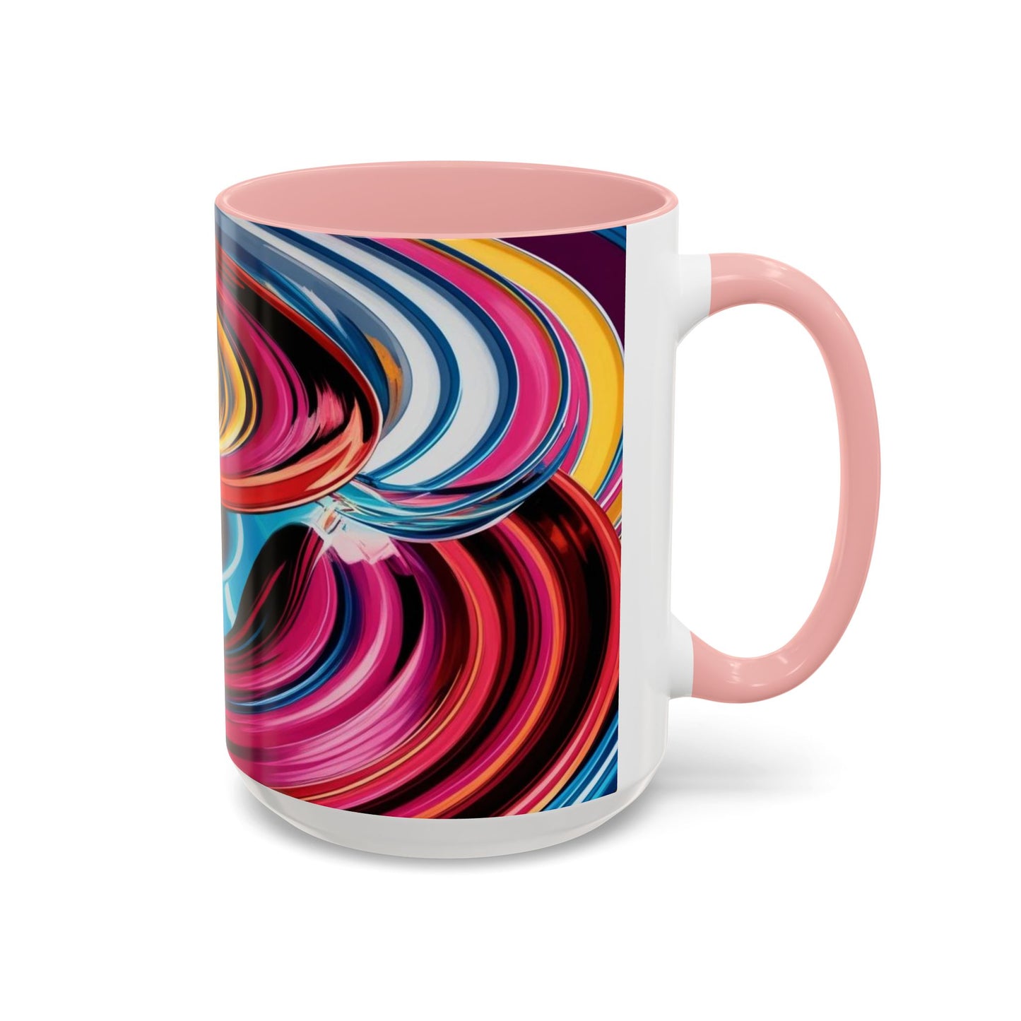 Optical Illusion Accent Mug – Ceramic Coffee Cup