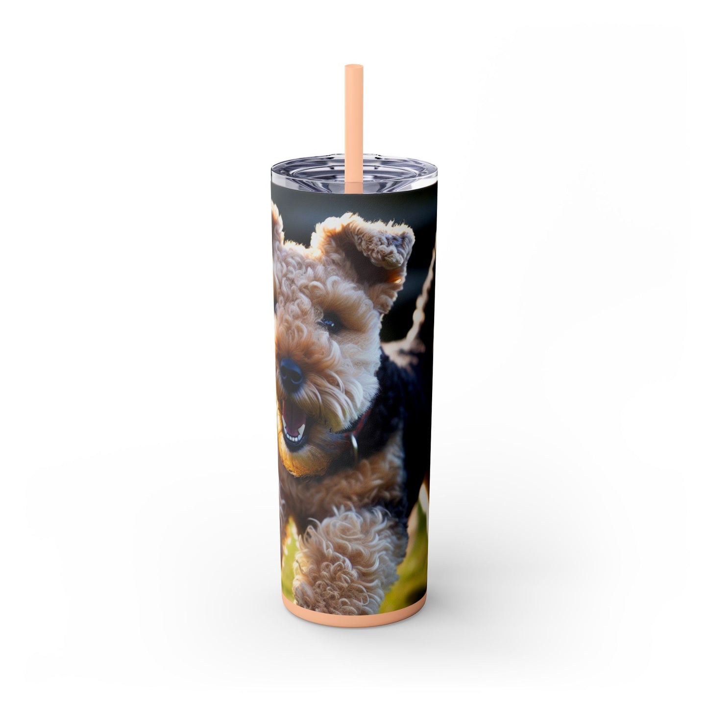 Lakeland Terrier Skinny Tumbler with Straw, 20oz