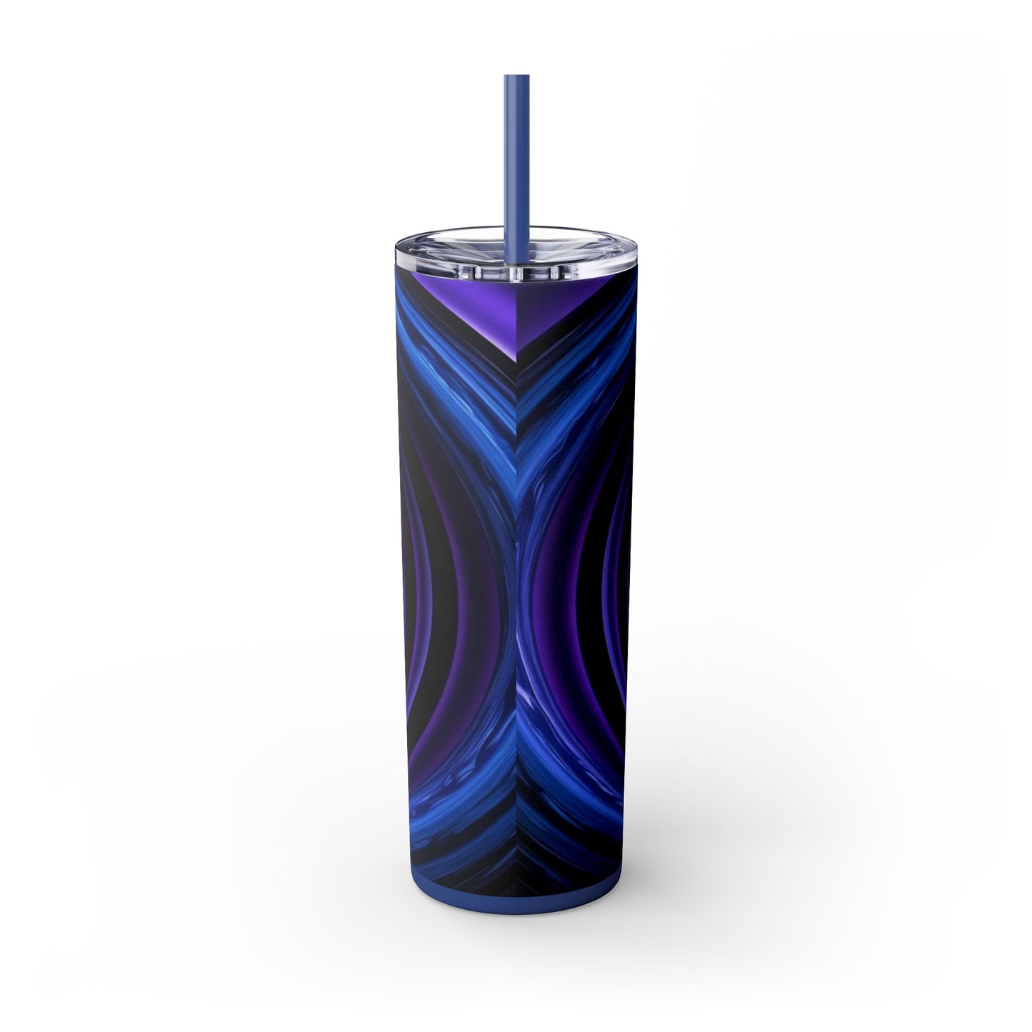 Optical Illusion Skinny Tumbler with Straw, 20oz