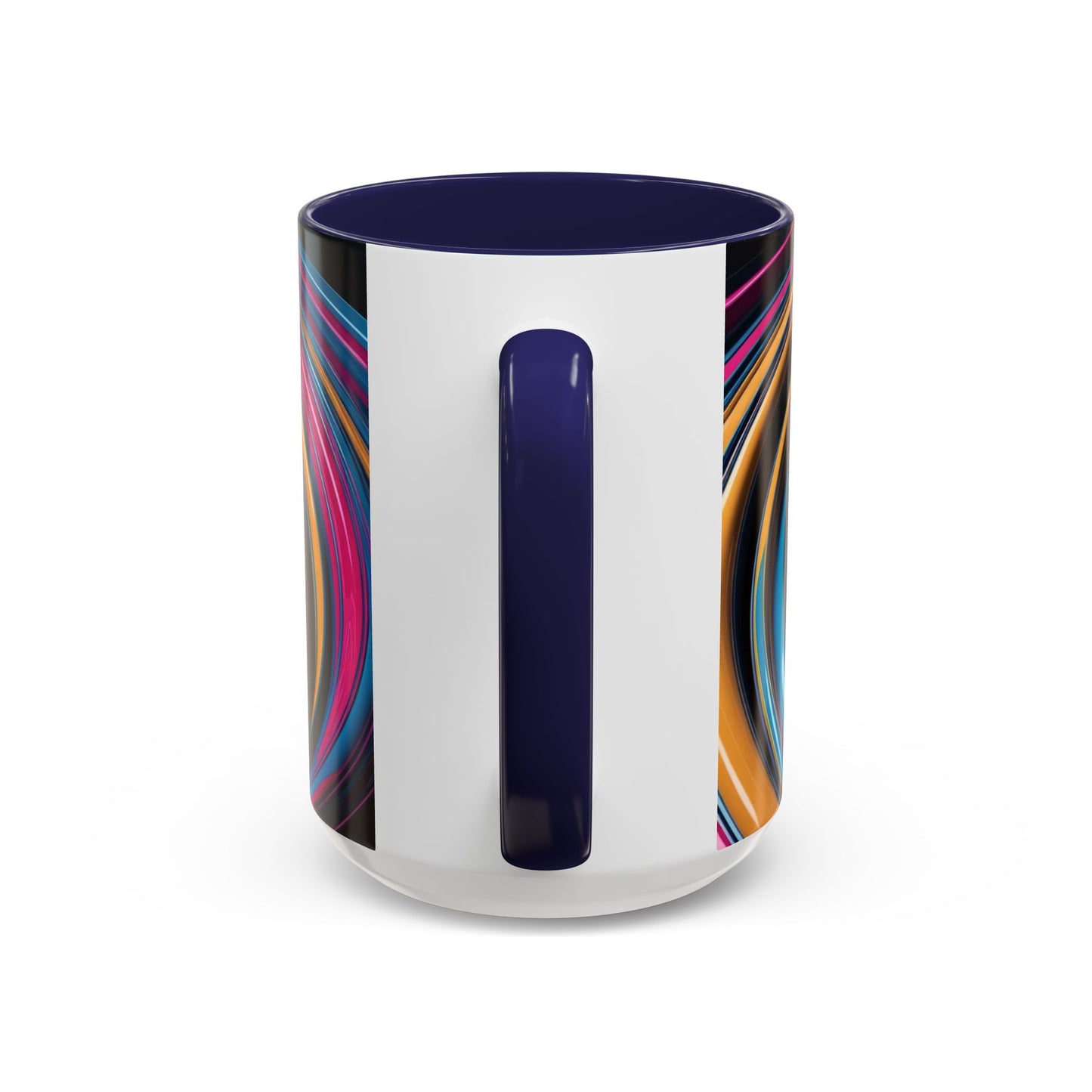 Optical Illusion Accent Mug – Ceramic Coffee Cup