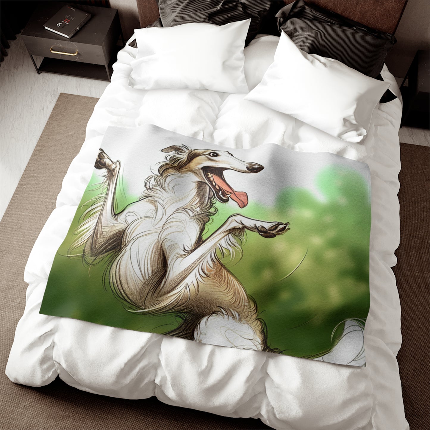 Borzoi Sweatshirt Blanket
