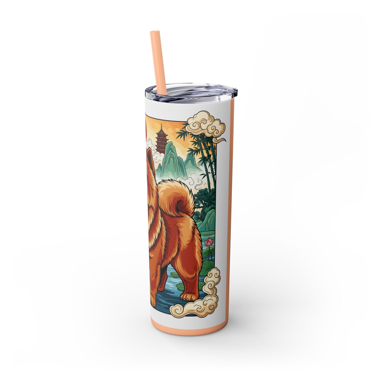 Skinny Tumbler with Straw – 20 oz Stainless Steel Cup
