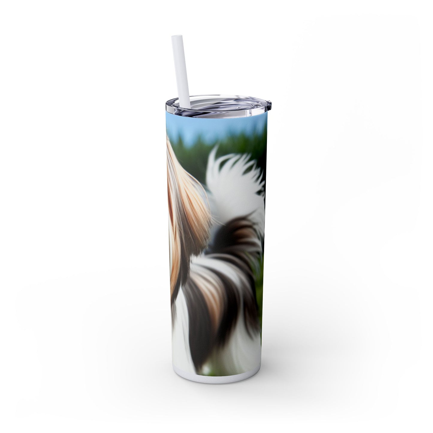 Biewer Terrier Tumbler with Straw, 20oz