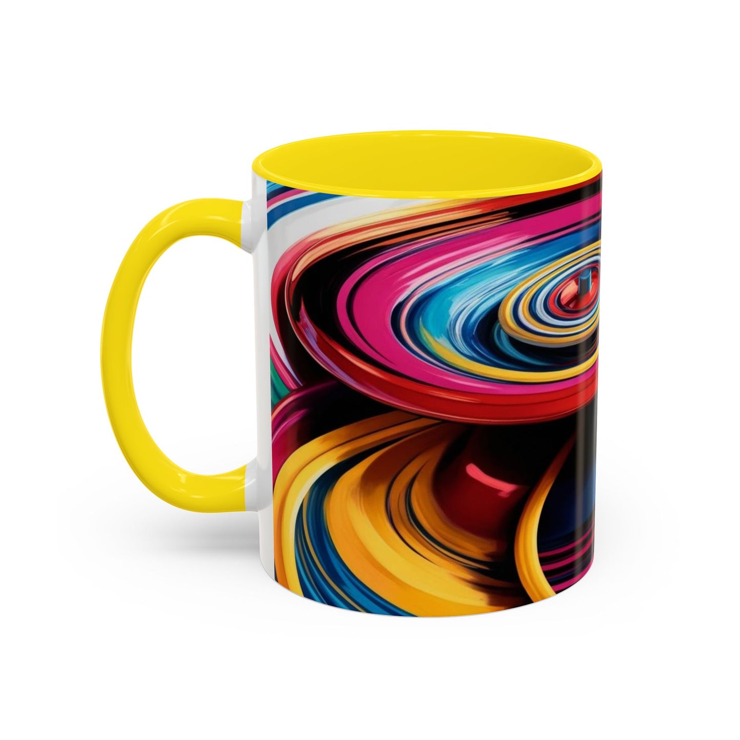 Optical Illusion Accent Mug – Ceramic Coffee Cup