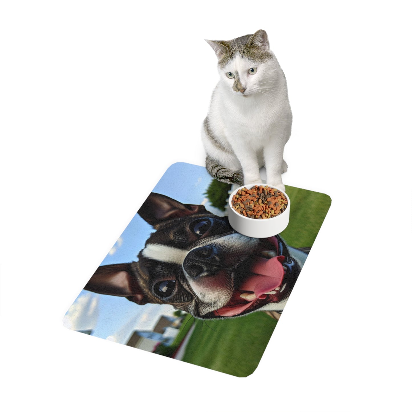 Pet Food Mat (12x18) - Boston Terrier