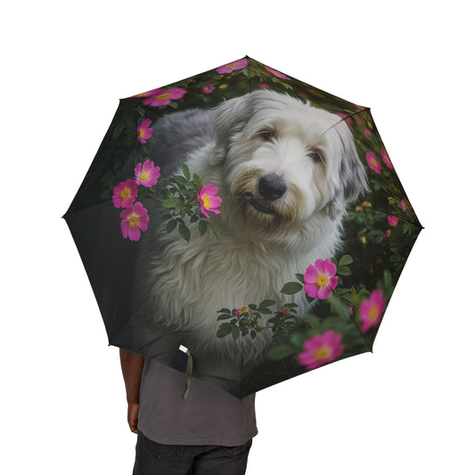 Old English Sheepdog Semi-Automatic Foldable Umbrella